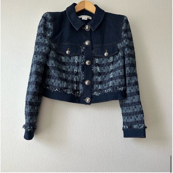 VERONICA BEARD |Santo Jacket Tweed Denim New! Size 8 - Picture 13 of 16